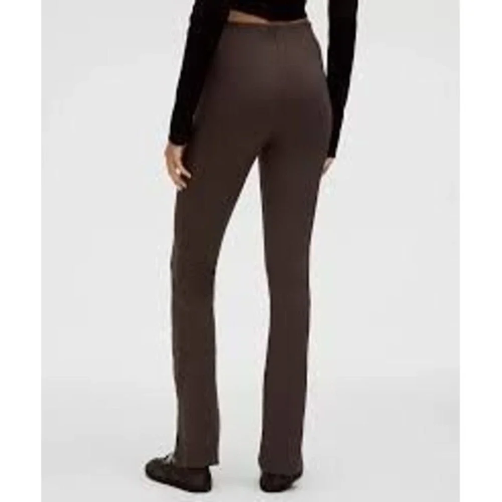 856-Lululemon Stretch Knit High-Rise Pull-On Pant-Regular Espresso